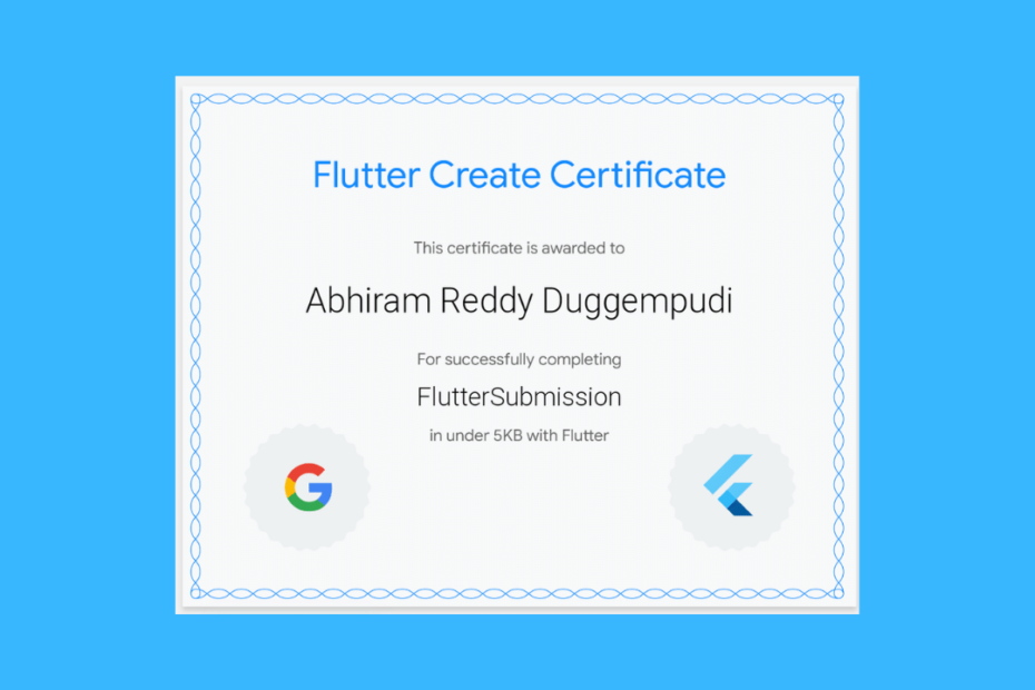 Google Flutter Challenge