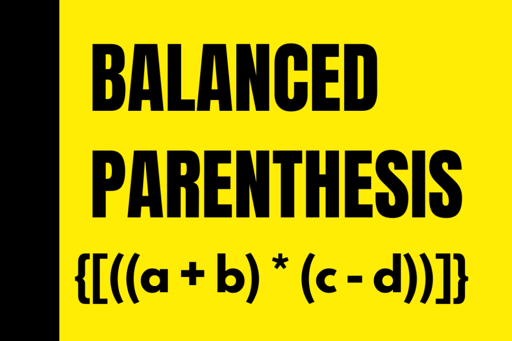 what does parenthesis mean in balance