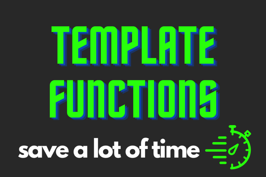 Template Functions in C++