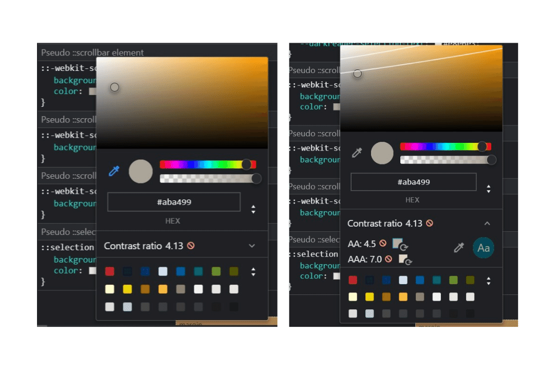 Accessibility with Chrome color picker | Matrixread